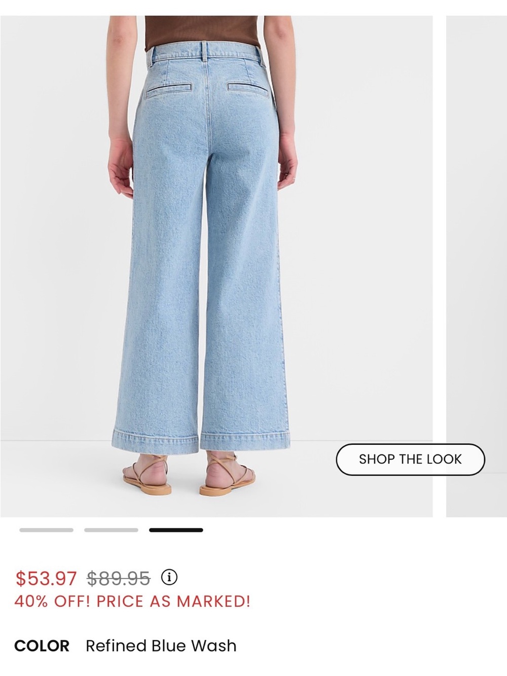 LOFT Palmer wide leg jeans 4 - Picture 8 of 8